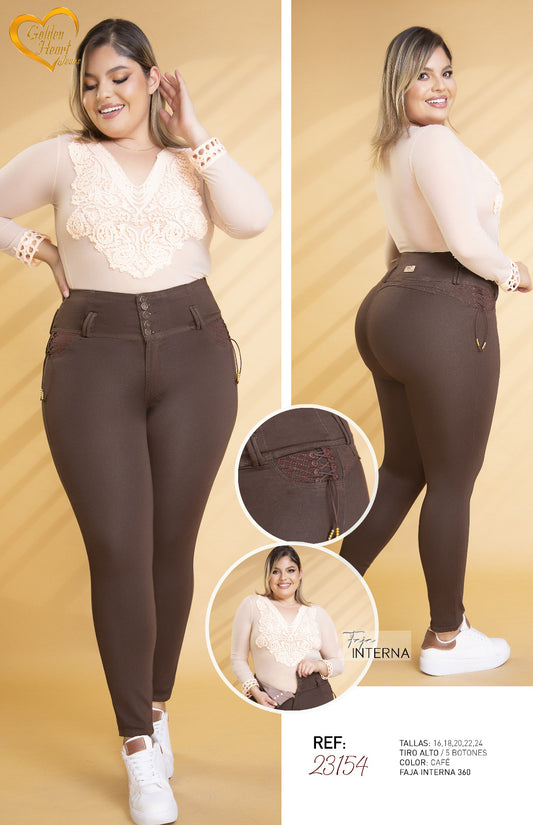 Enchanté Elegance Colombian Jeans Levantacola
