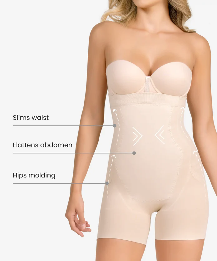 Seamless Strapless Thermal Full Body Shaper