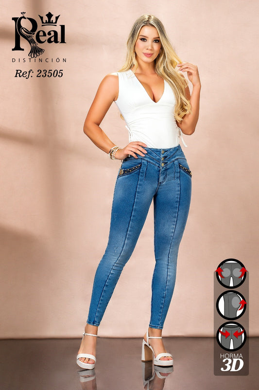 REAL JEANS CON REALCE LIGHT BLUE