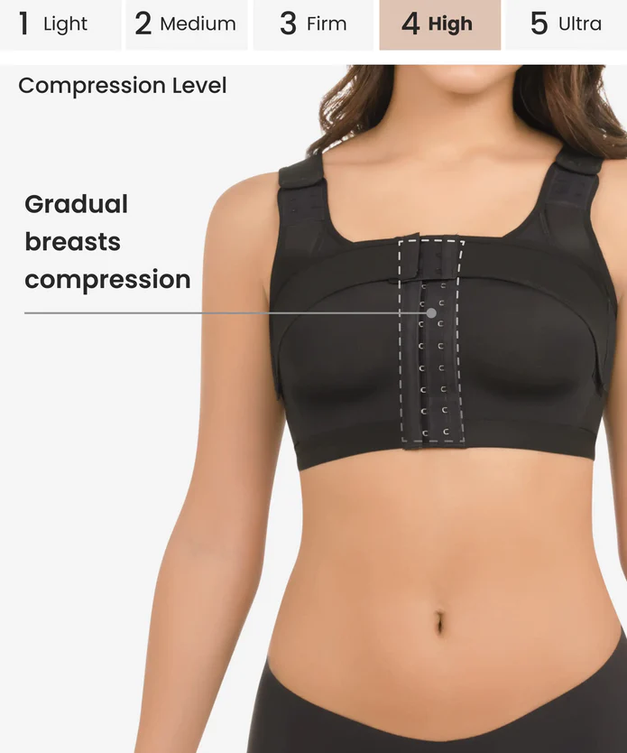 Adjustable Surgical Bra With Removable Band