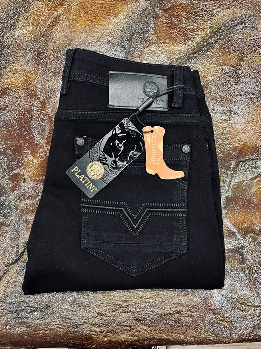 Boot Cut Jean With Cowboy Design Back Pocket