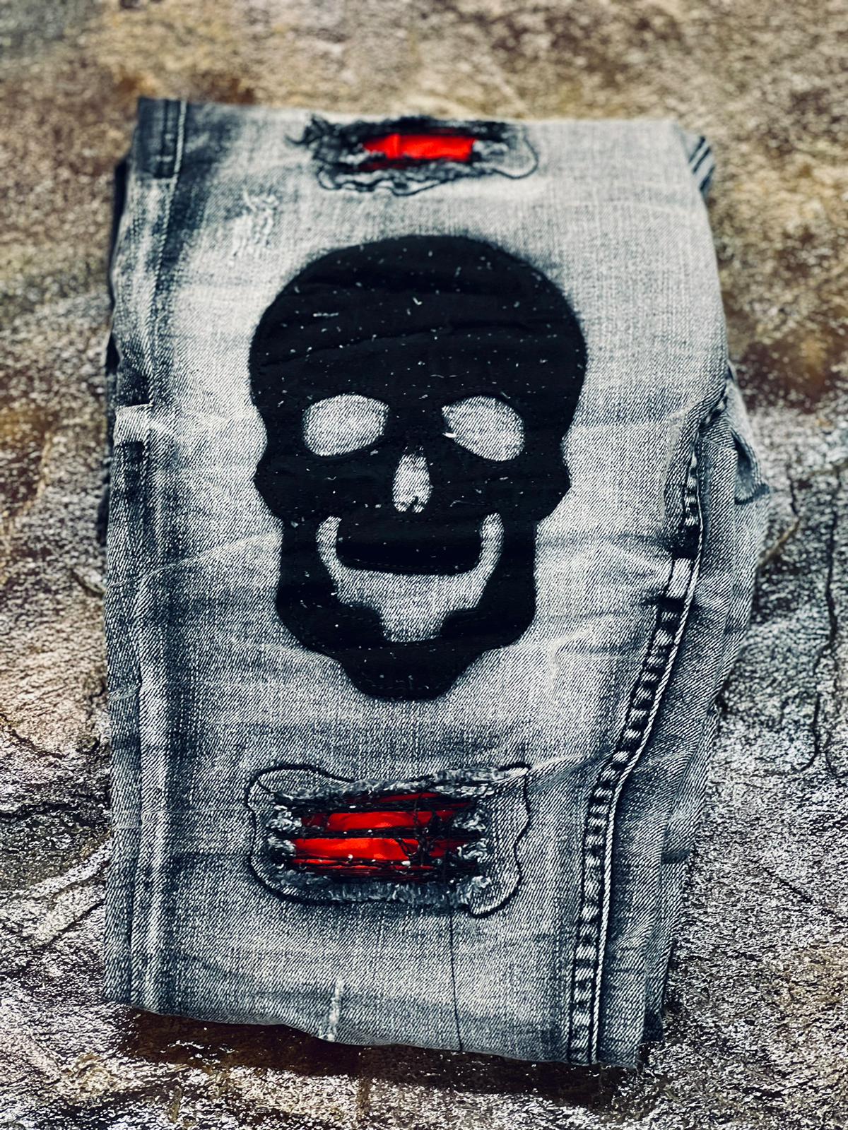 Colombian Jeans Gray Death Prints