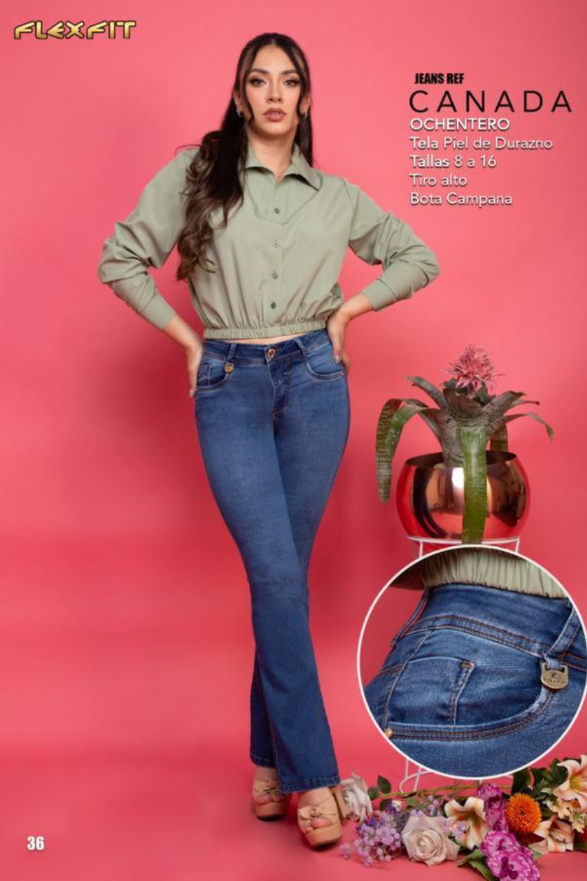 FLEXFIT CANADA BOOT CUT, BUTT-LIFING COLOMBIAN JEANS