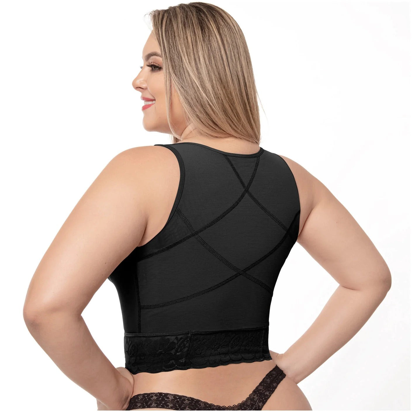 Post Op High Compression Waist Length Posture Corrector Bra