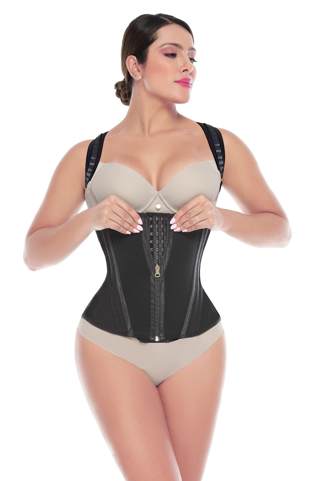 Hour Glass Vest with Hooks + Zipper