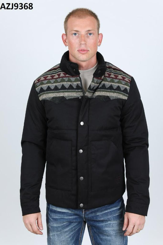 Cowboy Style Thermal Coat with Shoulder Desings