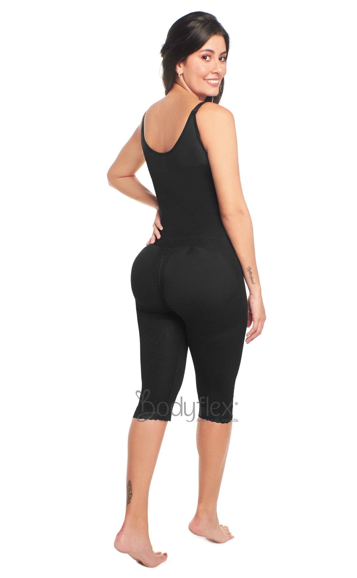 Fajas BodyFlex High-Control Knee Length with Thing Straps Ref 5008