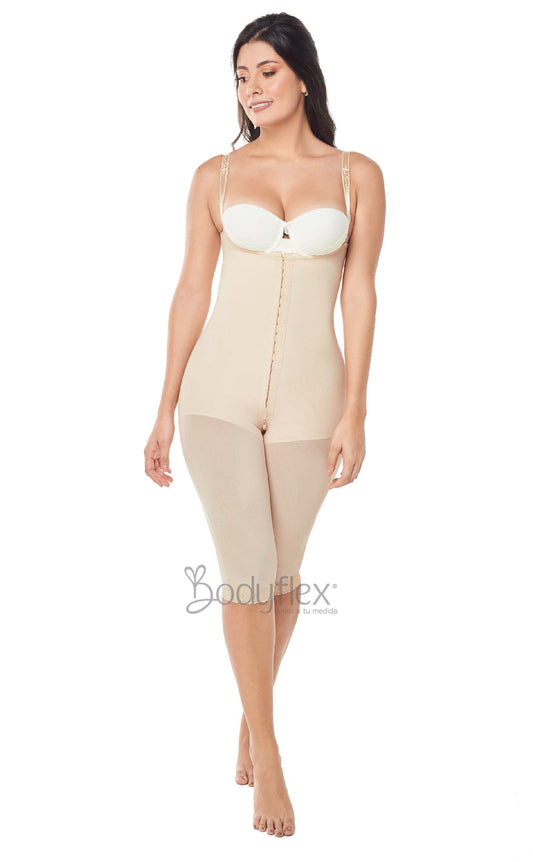 Fajas BodyFlex High-Control Knee Length with Thing Straps Ref 5008