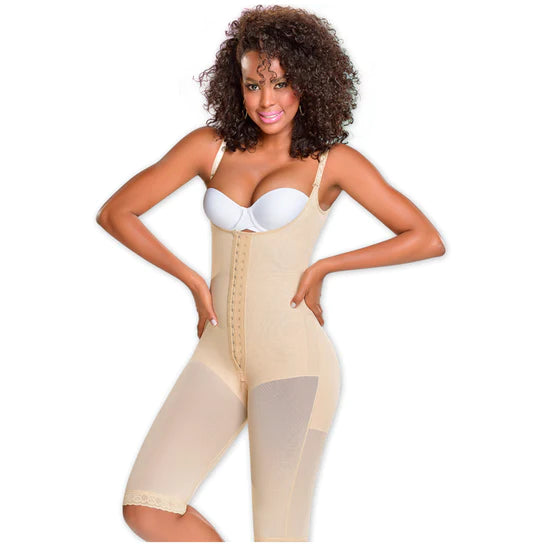 Knee-Length Faja with Back Coverage & Adjustable Straps