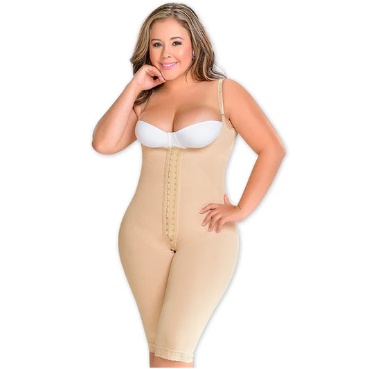 Knee-Length Faja with Back Coverage & Adjustable Straps