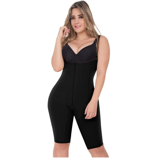 Open Bust Tummy Control Butt Lifter Knee Length