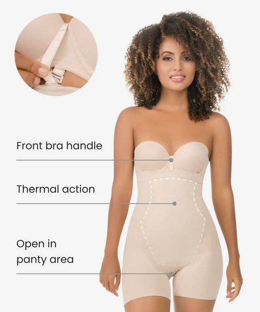 Seamless Strapless Thermal Full Body Shaper