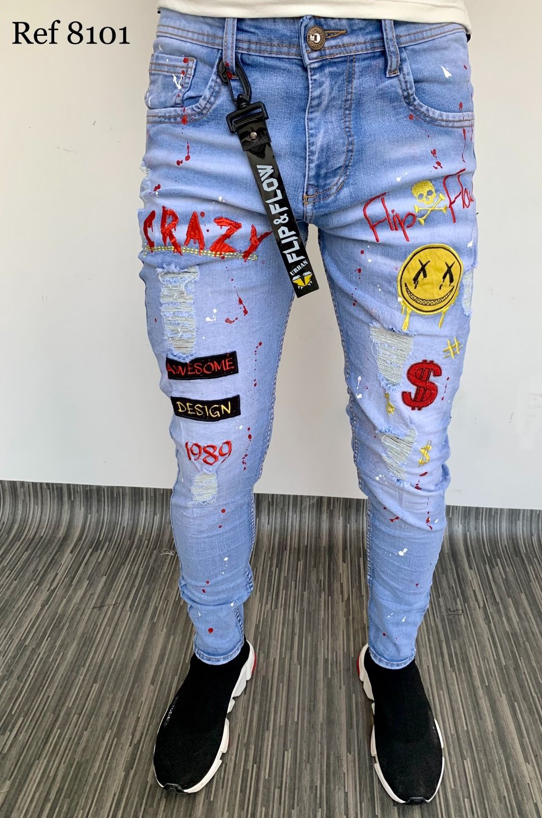 Colombian Jeans Light Blue Prints