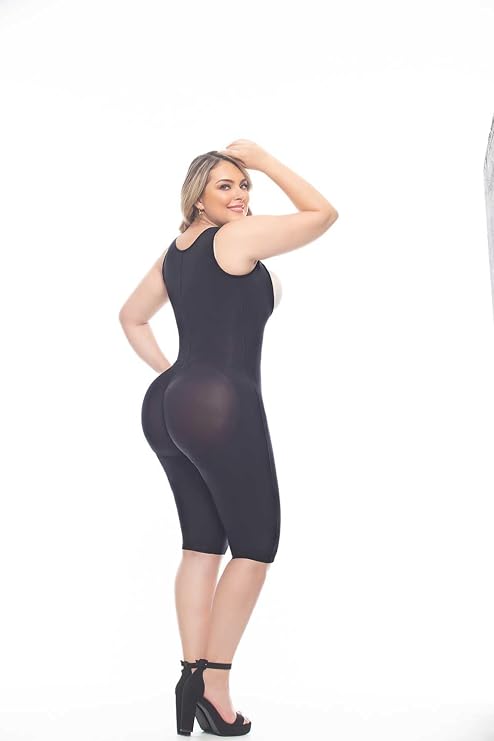 Fajas UPLADY First Stage Post-Surgical Shapewear Bodysuit with Open Bust and Knee-Length Coverage 6212