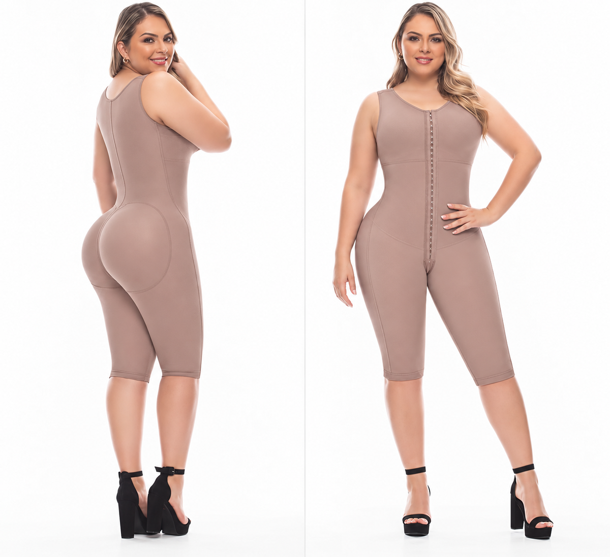 Fajas UPLADY, Long Leg, Guitar Body Girdle Booty/BBL, Primera Etapa With Bra- Fist Stage Faja REF 6240