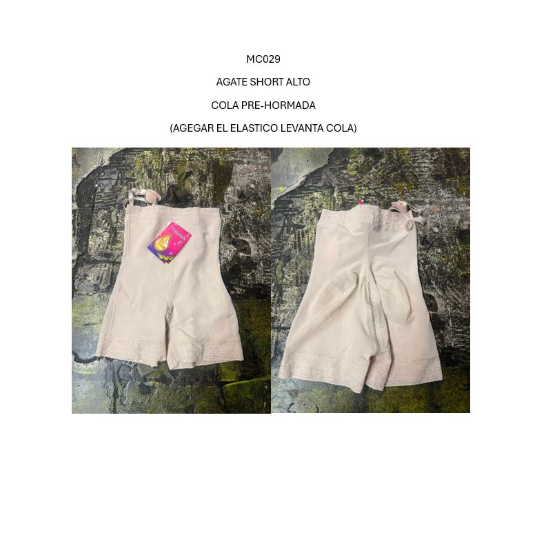 High-Waisted Shaping Shorts with Pre-Shaped Butt Lift & Lace Trim – MC029