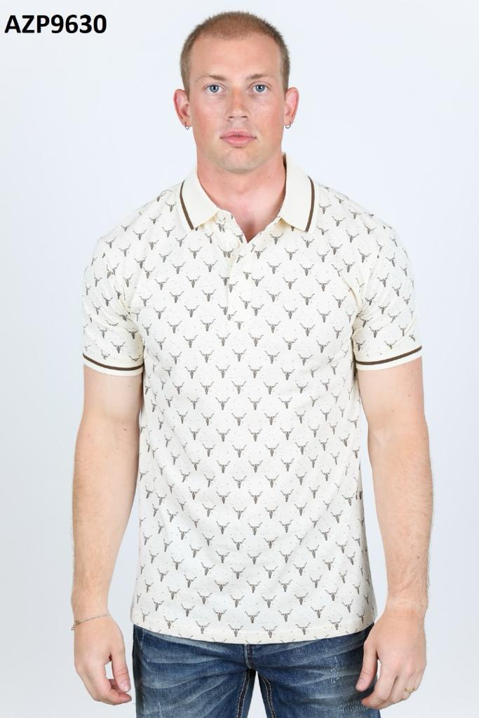 Bull Print Polo Shirt