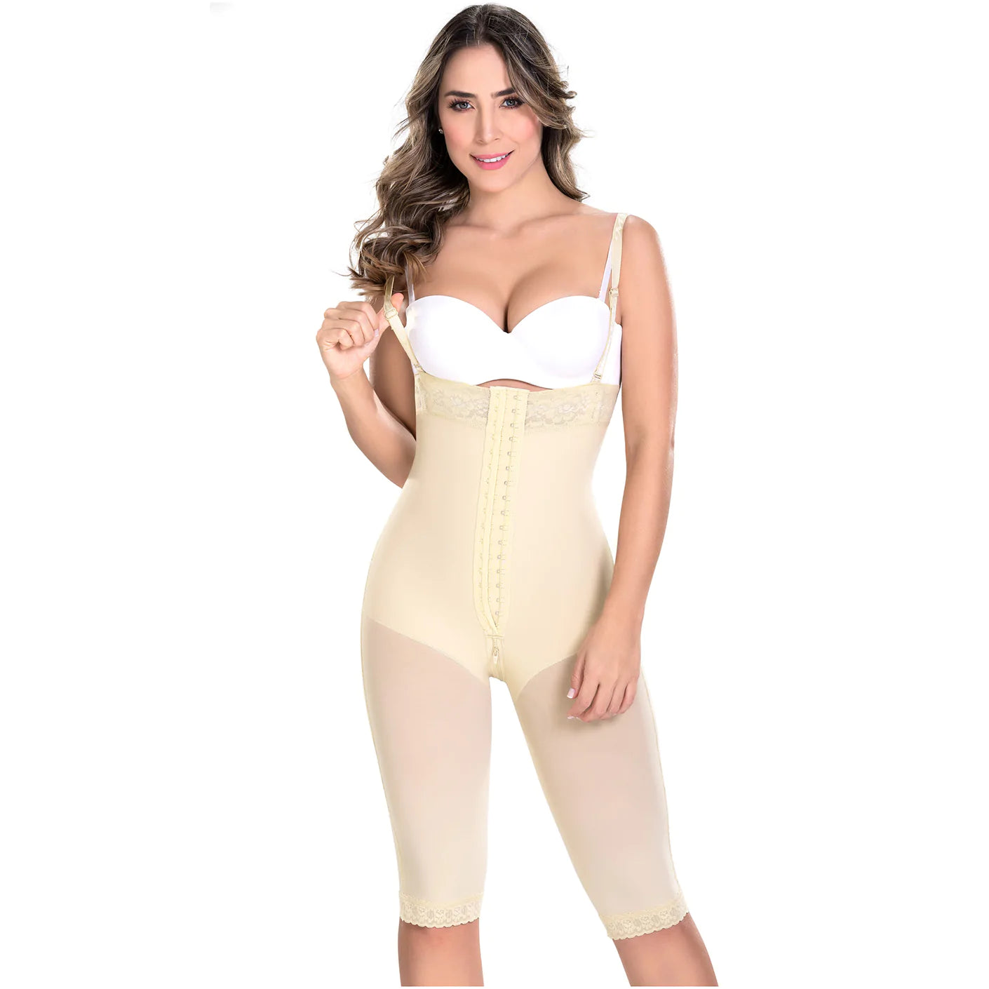KNEE-LENGTH FAJA WITH BACK COVERAGE AND ADJUSTABLE STRAPS