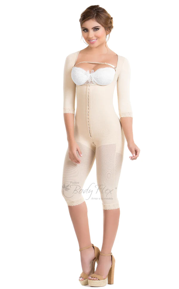 Knee Length Faja Abdomen Control with Sleeves