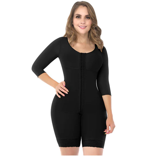  Moda Colombiana Women's Body Shaper Blouse Blusa Fajas  Colombianas Ab Control Ref 7817 ONE SIZE (BLACK) : Clothing, Shoes & Jewelry